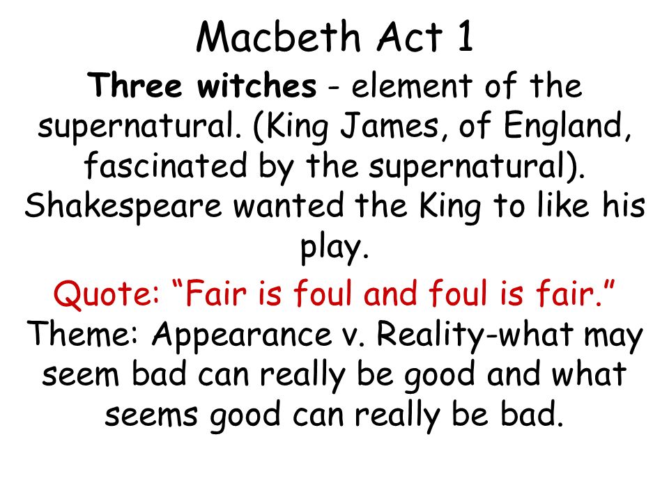 Macbeth Act 1 Three Witches - Element Of The Supernatural. (King James, Of England, Fascinated By The Supernatural). Shakespeare Wanted The King To Like. - Ppt Download