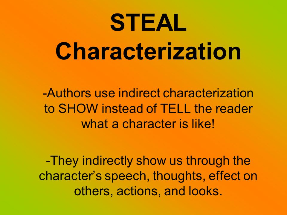 Steal Characterization Ppt Video Online Download