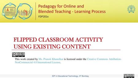 FLIPPED CLASSROOM ACTIVITY USING EXISTING CONTENT