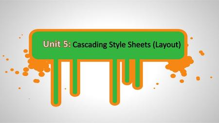 Cascading Style Sheets (Layout)