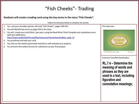 “Fish Cheeks”- Trading