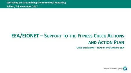 EEA/EIONET – Support to the Fitness Check Actions and Action Plan