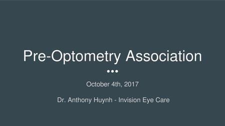 Pre-Optometry Association