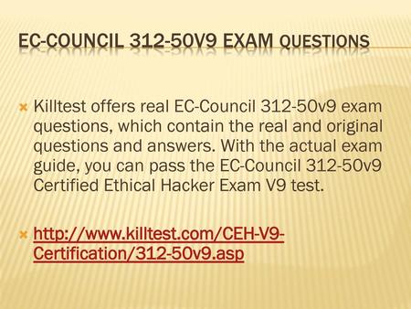 EC-Council v9 Exam Questions