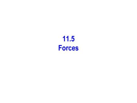 11.5 Forces.