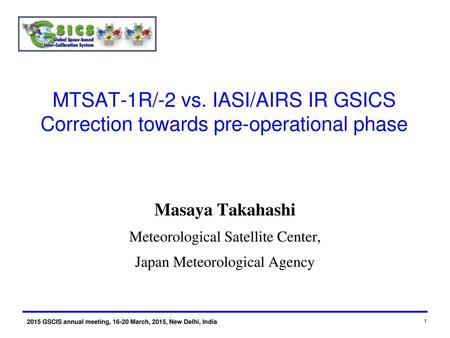 Masaya Takahashi Meteorological Satellite Center,