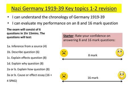 Nazi Germany Key topics 1-2 revision