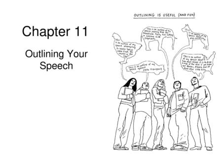 Chapter 11 Outlining Your Speech.