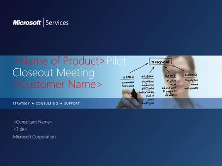 <Name of Product>Pilot Closeout Meeting <Customer Name>
