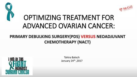 OPTIMIZING TREATMENT FOR ADVANCED OVARIAN CANCER:
