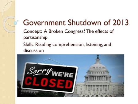 Government Shutdown of 2013