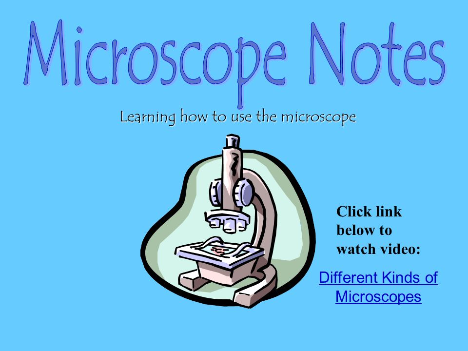 Different Kinds of Microscopes Learning how to use the microscope Click  link below to watch video: - ppt download