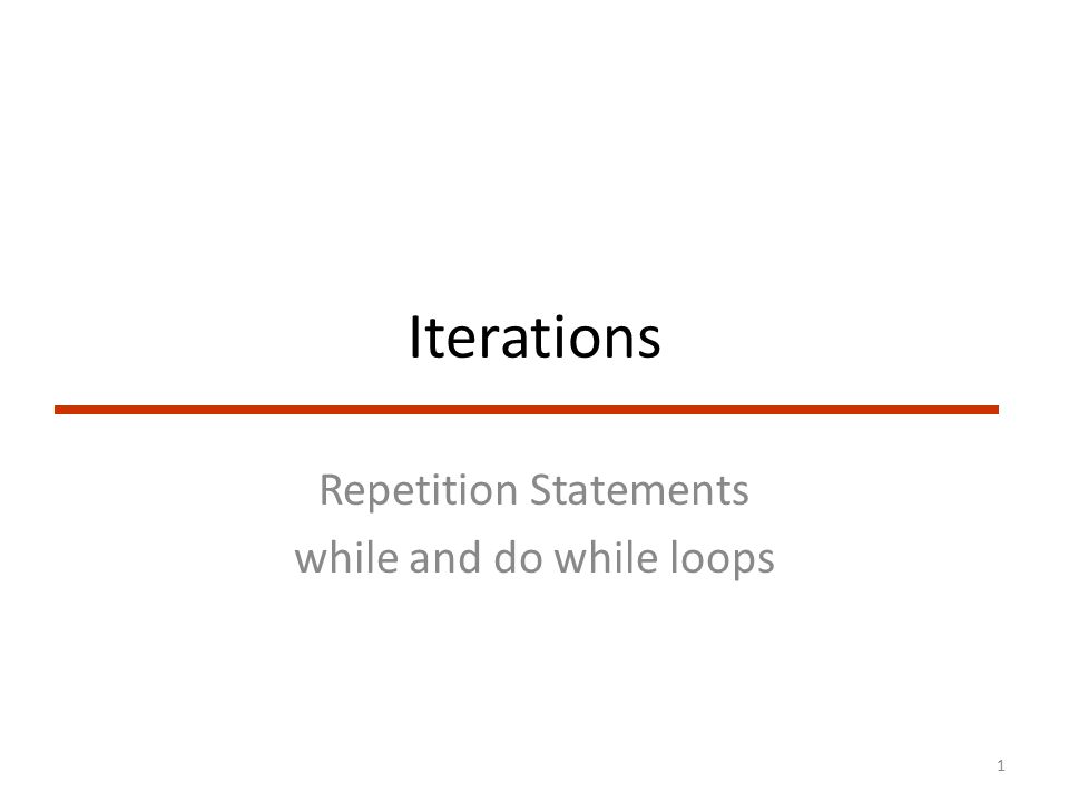 do while Loop Iterative Statements