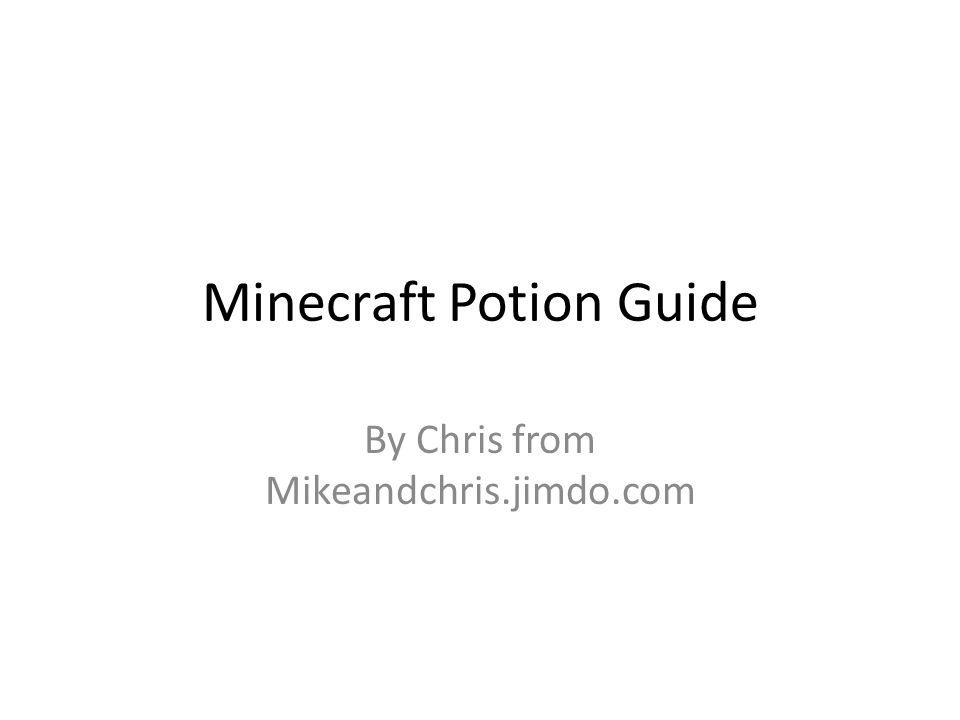 Minecraft Potion Guide - ppt video online download