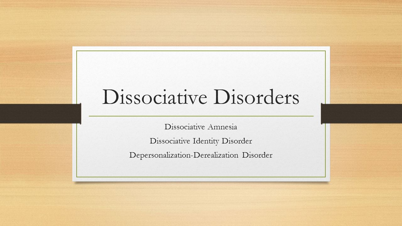 With famous disorder people depersonalization Patient Story: