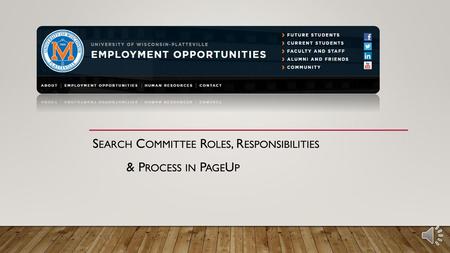 Search Committee Roles, Responsibilities & Process in PageUp