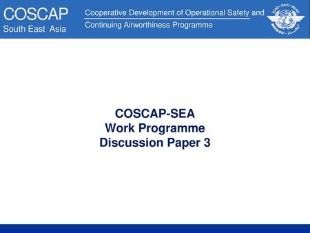 COSCAP-SEA Work Programme Discussion Paper 3