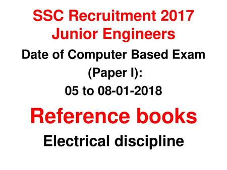 SSC Recruitment 2017 Junior Engineers