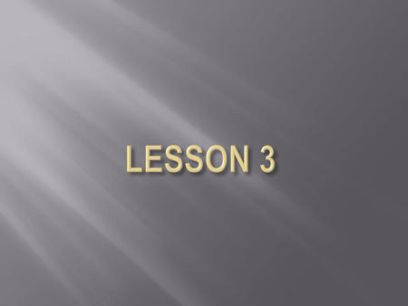 LESSON 3.