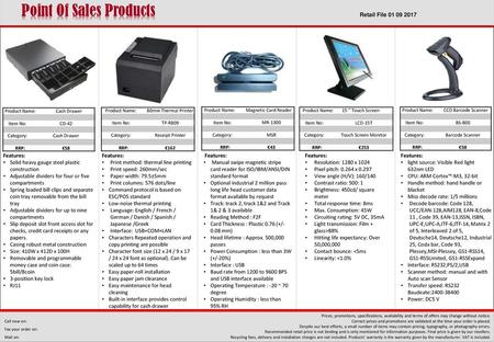 Point Of Sales Products