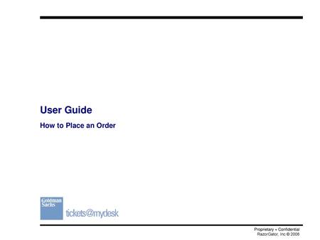 User Guide How to Place an Order Date.