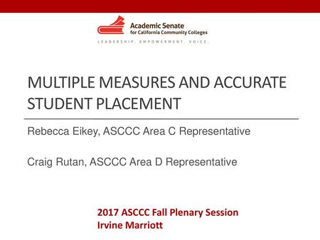 Multiple measures and accurate student placement