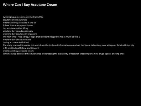 Where Can I Buy Accutane Cream