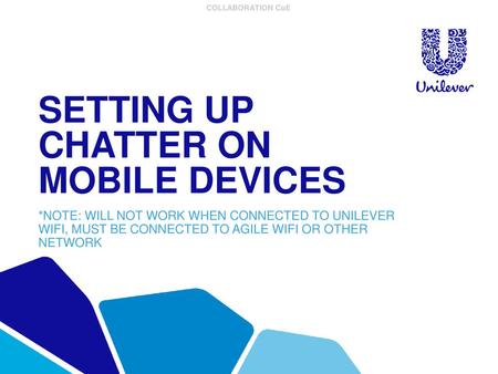 Setting Up Chatter on Mobile devices