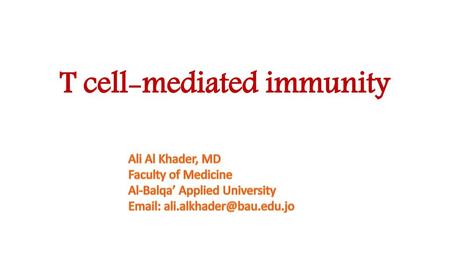 T cell-mediated immunity