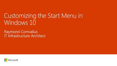 Customizing the Start Menu in Windows 10