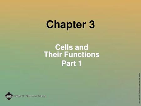 Cells and Their Functions Part 1