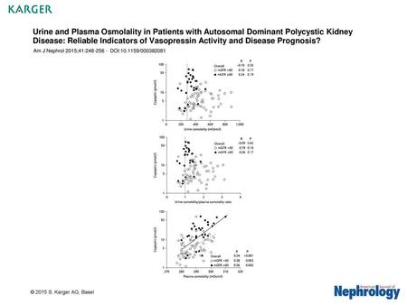 Urine and Plasma Osmolality in Patients with Autosomal Dominant Polycystic Kidney Disease: Reliable Indicators of Vasopressin Activity and Disease Prognosis?