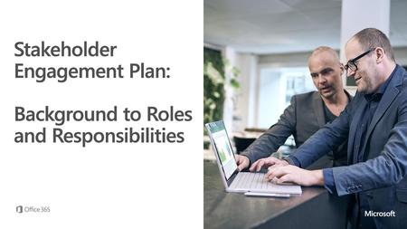 Stakeholder Engagement Plan: Background to Roles and Responsibilities