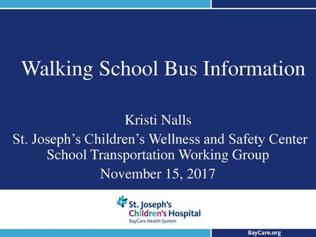 Walking School Bus Information