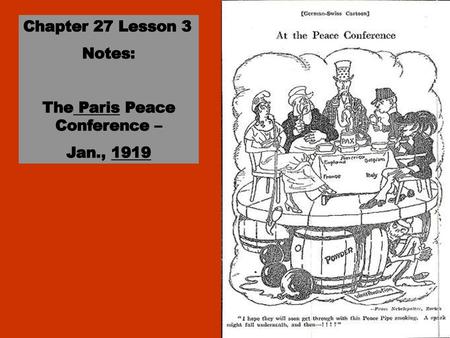 The Paris Peace Conference –