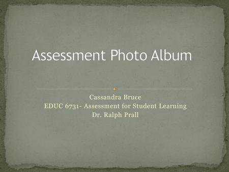 Assessment Photo Album
