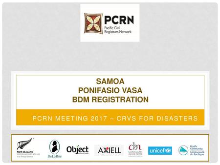 SAMOA PONIFASIO VASA bdm registration