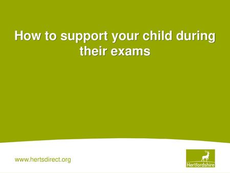 How to support your child during their exams