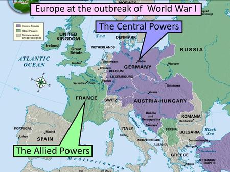 Europe at the outbreak of World War I