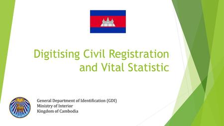 Digitising Civil Registration and Vital Statistic