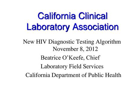 California Clinical Laboratory Association