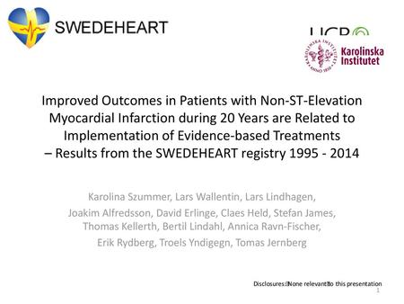 Improved Outcomes in Patients with Non-ST-Elevation Myocardial Infarction during 20 Years are Related to Implementation of Evidence-based Treatments –