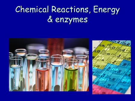 Chemical Reactions, Energy & enzymes