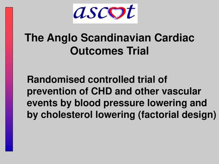 The Anglo Scandinavian Cardiac Outcomes Trial