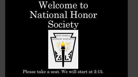 Welcome to National Honor Society