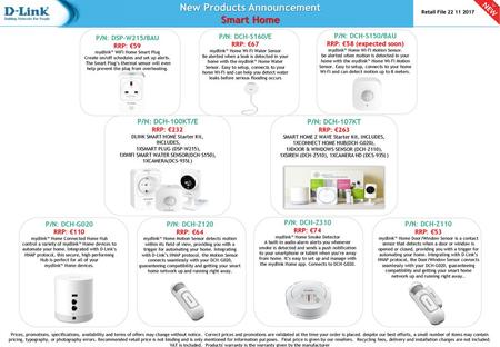 New Products Announcement Smart Home