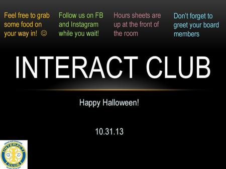 Interact Club Happy Halloween!