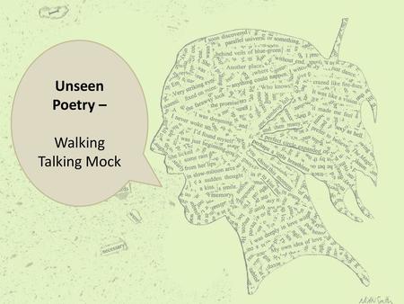 Unseen Poetry – Walking Talking Mock.