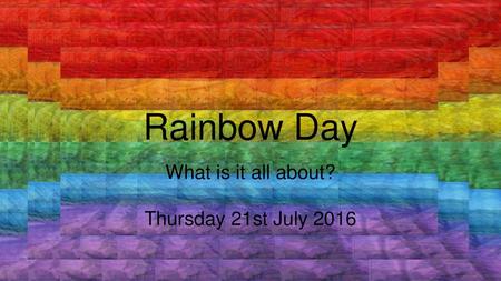 What is it all about? Thursday 21st July 2016
