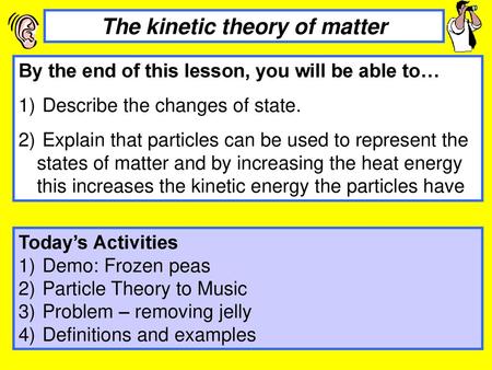 The kinetic theory of matter